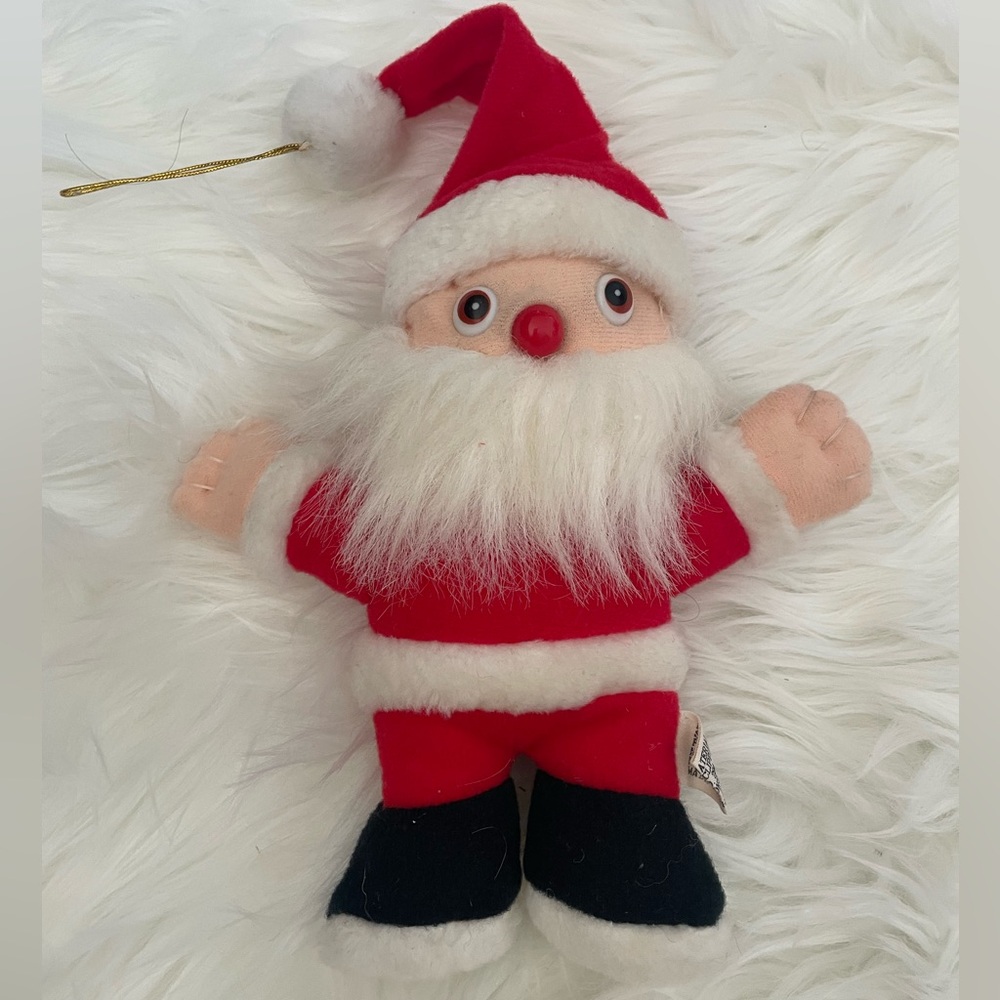 VINTAGE NADEL & SONS TOY CORP. small PLUSH SANTA Claus Christmas
